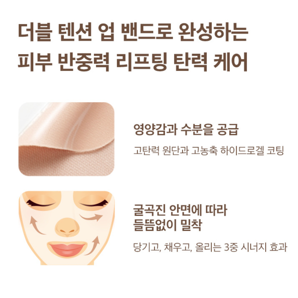 [2+1]★두번 끌어올려서 더 강력한 리프팅밴드 Lifting Band #홈쎄라 #팔자주름 #울쎄라밴드
